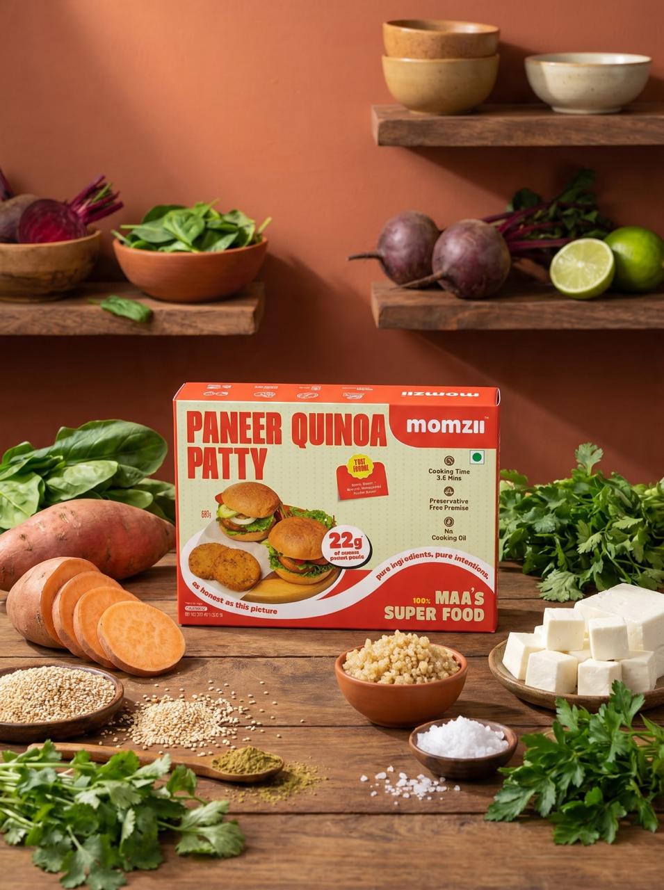 Momzii Paneer Quinoa Patty pack