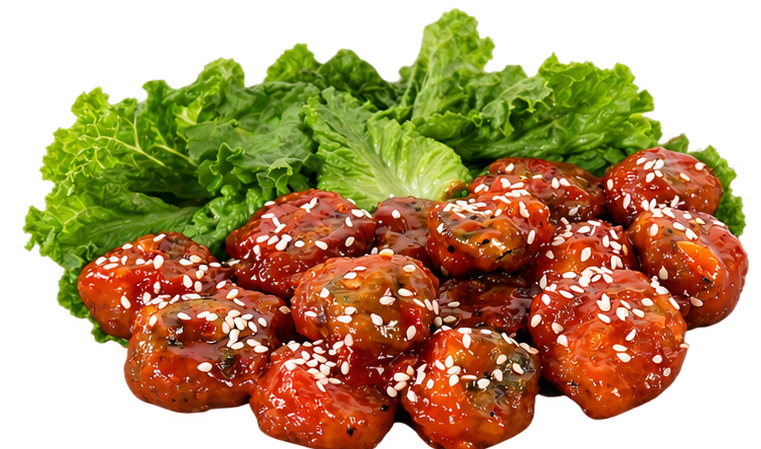 Stuffed honey chilli mushroom bites
