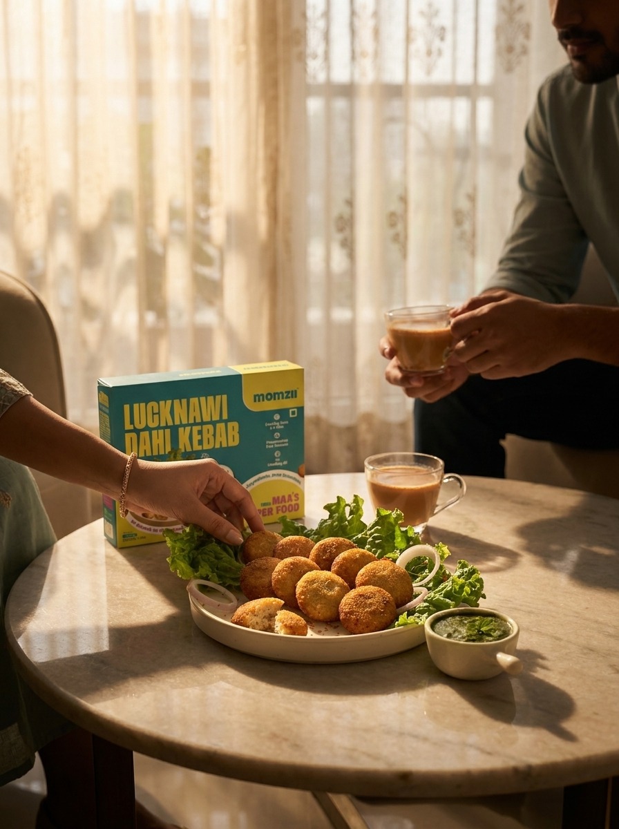 Friends sharing Momzii snacks